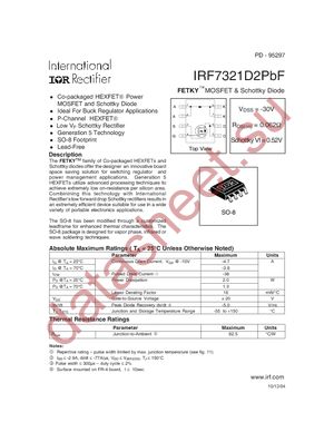 IRF7321D2PBF datasheet  